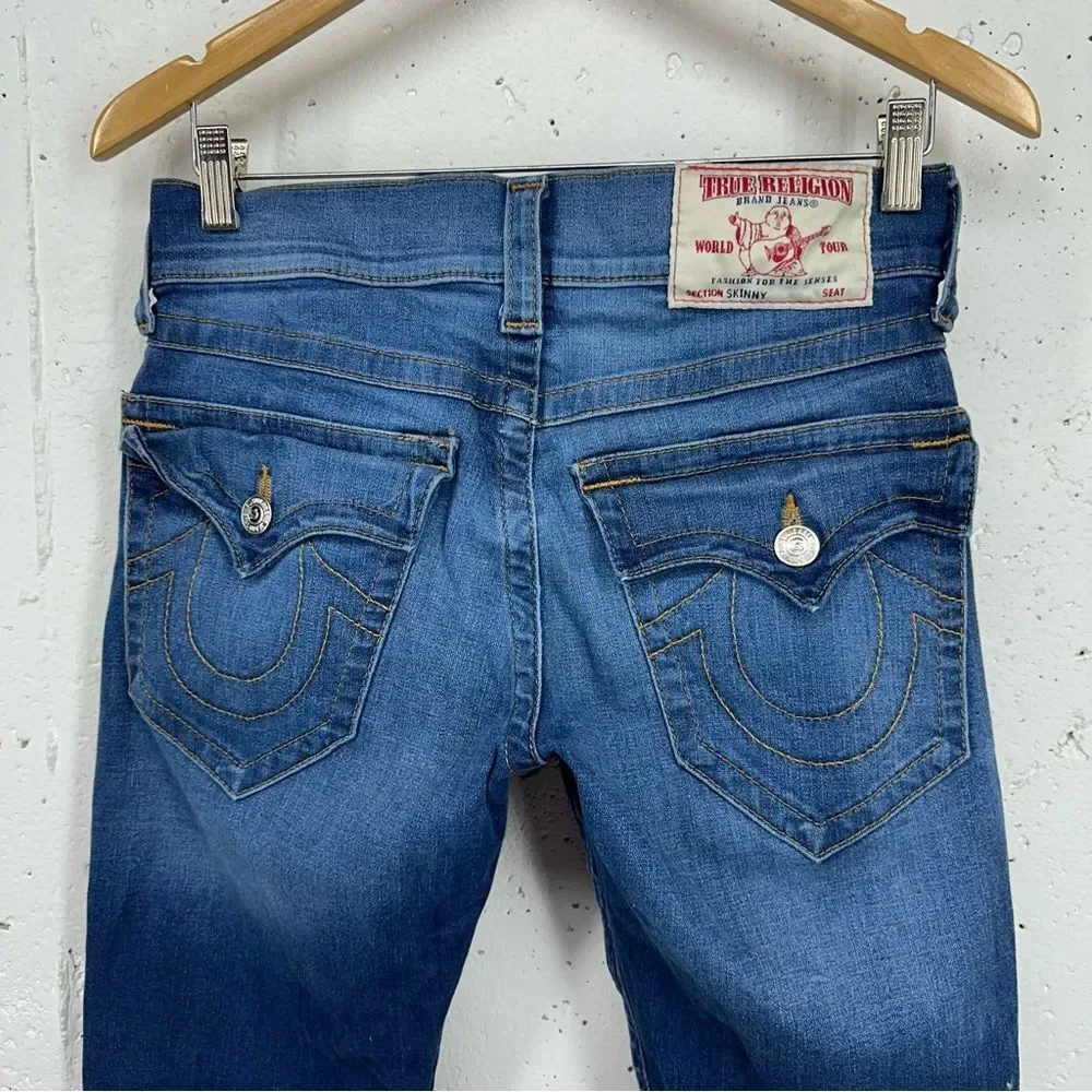 True Religion Men’s size 28 x 33 Skinny Flap Stretch Jeans